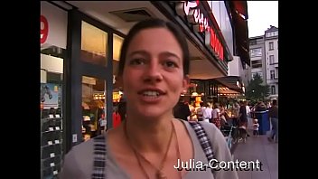 German girl approached on the street and persuaded to make an amateur video - German 80s retro