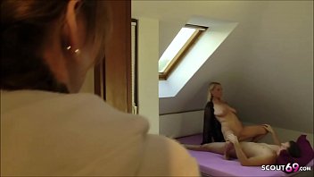 caught Stepmom with her BF and Join in 3Some German