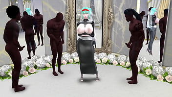 Bulma Marriage Episode 3 Beautiful Wife at her Wedding is transformed into a Sex Slave Bitch Fucked in the Anal Ass by 3 Black with Big Dick Netorare Hentai