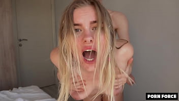 Gorgeous Blonde Teen Fingered And Fucked HARD