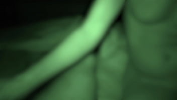 Blowjob and sex with creampie, infrared night vision