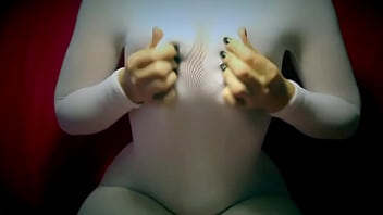 Hot woman wearing white and undress to expose stunning natural boobs