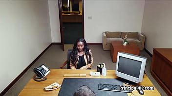 Black housewife squirts all over principals cock