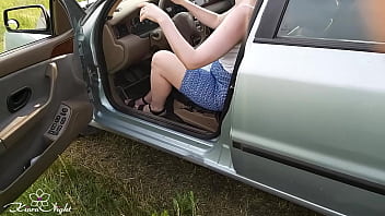 Hot Girl Public Masturbates Pussy Sex Toy and Cum in the Car - Horny Outdoor Solo