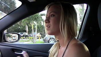 Hot Pornstar Bailey Brooke gets a Ride but has no Money to Pay, so she Sucks his Dick Instead and Swallows his Hot Cum in Broad Daylight