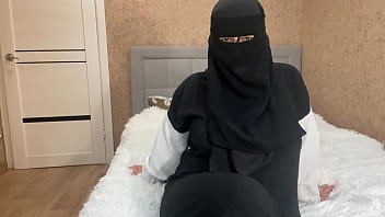 Algerian milf masturbates her juicy holes in transparent pantyhose