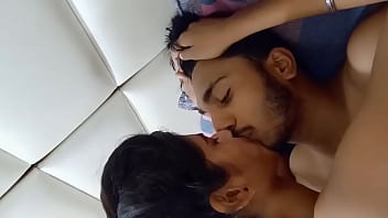Desi Indian cute girl sex and kissing in morning when alone at home